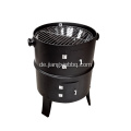 Tragbarer 3 in 1 Holzkohle Smoker BBQ Grill